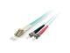 Equip fiber optic patch cable LC->ST 3.00m multimode duplex OM3 turq polybag