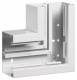 Hager BRA8513059016 flat angle base profile aluminum 85x130mm OT80mm traffic white