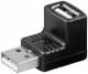 Goobay 68920 USB 2.0 Hi-Speed Adapter - USB 2.0-Stecker (Typ A) > USB 2.0-Buchse (Typ A) 90°