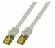 Patchkabel RJ45, CAT6A 500Mhz, 0,15m, grau, S-STP(S/FTP), LSZH, mit Cat.7 Rohkabel,
