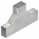 Niedax LUTC 80.080 E3 T-piece with cover 80x80mm stainless steel