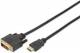 DIGITUS HDMI Adapterkabel Typ A-DVI/18+1 St/St 2.0m Full HD sw