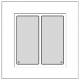 Issendorff 30195 LCN - GT2W glass white with keypad, 2 keys 2/10LEDs
