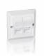 Equip Frontplatte 2xKeystone Jack 45° Universal RAL9010
