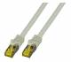 Patchkabel RJ45, CAT6A 500Mhz, 0,5m, grau, S-STP(S/FTP), LSZH, mit Cat.7 Rohkabel,