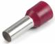 RED wire end sleeves DIN 46228 part 4 10qmm 12mm long red Cu. galvanically tinned