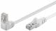 Goobay 94176 CAT 5e Patchkabel 1x 90° gewinkelt, F/UTP, Weiß - CCA Kupfergemisch, 1x RJ45-Stecker 90° (8P8C)