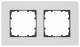 Siemens 5TG11220 DELTA miro aluminum frame 2 times, real material natural aluminum 161x90mm