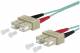 Metz Connect 151J1EOEO10E BTR OpDAT Patchkabel OM3 SC-D/SC-D MM 1m aqua I-V(ZN)H 50/125