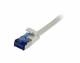 Patch cable RJ45, CAT6A 500Mhz, 1.0m, gray, U/FTP, flat, TPE (Superflex), AWG32, Synergy 21