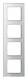 Jung AC584GLWW Glasrahmen 4fach Serie A creation alpinweiß