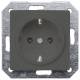Siemens Schuko-Steckdose 10/16A 5UB1921 DELTA carbonmetallic 250V
