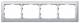 Legrand 771304 LEG Frame 4-fold horizontal Galea soft aluminum 
