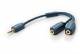 Clicktronic 70491 MP3 Y-Adapter - 0,1 m Adapter für den gleichzeitigen Anschluss von zwei Kopfhörern/Lautsprechern