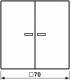 Jung BTLC17102P236 JUNG HOME button 2-fold with arrow symbols