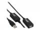 INLINE USB 2.0 Aktiv-Verlaengerung 15m InLine mit Signalverstaerkung / Repeater Stecker A an Buchse A 10m