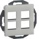 HAGER GSETMM1049016 Mounting frame 4-way for multimedia connections type 10
