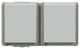 Siemens 5UB4725 DELTA fläche IP44 Schuko Kombination 2-fach waagerecht 75x134x54mm