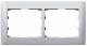 Legrand 771302 LEG Frame 2-fold horizontal Galea soft aluminum 