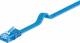 Goobay 96339 CAT 6a Flach-Patchkabel, U/UTP, Blau - Kupfermaterial