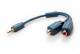 Clicktronic 70492 MP3 Y-Adapter - 0,1 m Steckerverbindung von 3,5 mm Klinke auf Stereo-Audio