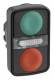Schneider Electric ZB5AW7A3740 Schneider Doppeldrucktaster mit LM ohne Bez. grün flach/rot flach