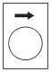 Schneider Electric ZB2BY4901 Schneider Textschild 30x40mm weiß HEBEN od.RECHTS LANGSAM Metall D22