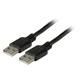 Kabel USB, A(St) => A(St), 3,0m, USB2.0, Schwarz,