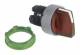 Schneider Electric ZB5AK1343C0 Schneider illuminated selector switch, front, plastic, red