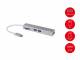Equip Adapter USB-C -> HDMI,2xUSB3.0,SD 4K30Hz 0.15m sw