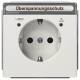 Siemens 5UB1858 Schuko-Steckdose 10/16A DELTA style titanweiß Überspannungssch.