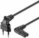 Goobay 97344 Netzkabel 0,75 m, Schwarz - Eurostecker (Typ C, CEE 7/16) > Gerätebuchse C7