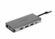 Plusonic USB-C Docking-Adapter/Hub 8in1 mit HDMI/VGA/LAN/USB