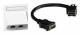 Schneider Electric INS60510 Schneider Multimedia Kit HDMI cable and cover slanted ws RAL 9016