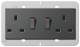 Gira 278328 Double Power Outlet 13A BS KS, off System 55 BS 80 anthracite