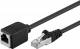 Goobay 73387 CAT 5e Verlängerungskabel F/UTP, Schwarz - Kupfermaterial, RJ45-Stecker (8P8C) RJ45-Buchse (8P8C)