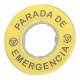 Schneider Electric ZBY9420 Schneider Schild 60mm für NOT-HALT Taster PARADA DE EMERGENCIA/Logo