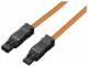 Rittal 2500430 Connection cable, for through-wiring, 3-pole, 100-240 V, length 1000 mm,
