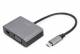 DIGITUS USB-C™ 4K 2in1 Mini DisplayPort + VGA Grafik-Adapter