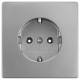 Siemens Schuko-Steckdose 5UB1853-1 DELTA style, platin-metallic 68x68mm