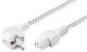 Goobay 93314 Netzkabel 2 m, Weiß,Silber - Schukostecker (Typ F, CEE 7/7) > Gerätebuchse C15
