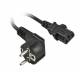 Netzkabel 230V Schutzkontakt CEE7(Stecker)->Kaltgeräte IEC-C13(Buchse), 3m, schwarz, Synergy 21,
