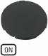 Moeller 218203 EATON M22-XD-S-GB6 key plate flat black labeled ON 