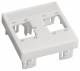 Hager GBVDR45 mounting plate 45x45mm 2xRJ45 R&M made of PA