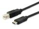 Equip USB Kabel 2.0 C-B 480Mpbs St/St 1.00m schwarz Polybeutel