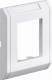 OBO Bettermann 6107072 OBO S990-AR1 RW Abdeckrahmen 1f 86x86mm PC reinweiss mit Beschriftungsfeld 