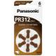 Panasonic 48832 Hearing Aid Button Cell PR41 (PR312) - zinc-air battery, 1.4V