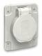 Schneider Electric PKS62G Schneider Schukosteckdose grau 2p+E 10/16A 250V für DE IP54 65x85mm