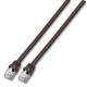 Patchkabel RJ45, CAT6 250Mhz,15m schwarz, S-FTP(S/FTP), kurze Tülle(VOIP),