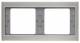Berker 13637004 frame 2 times 1363 70 04, horizontal stainless steel